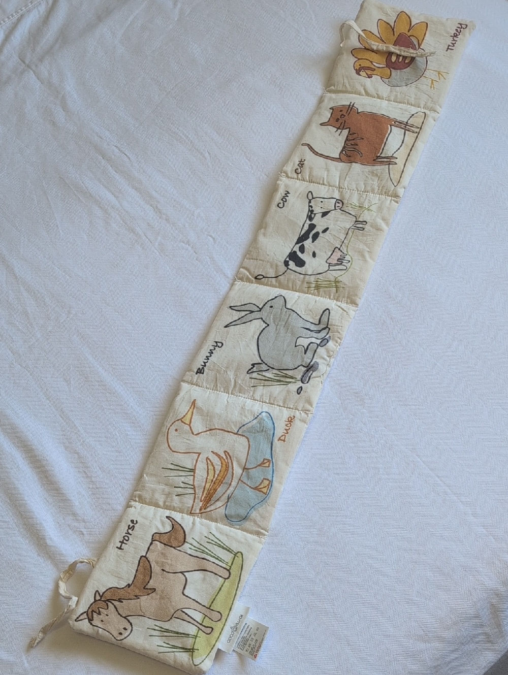 coco village farm animals natural cotton crinkle baby infant sensory cloth book - Picture 5 of 8